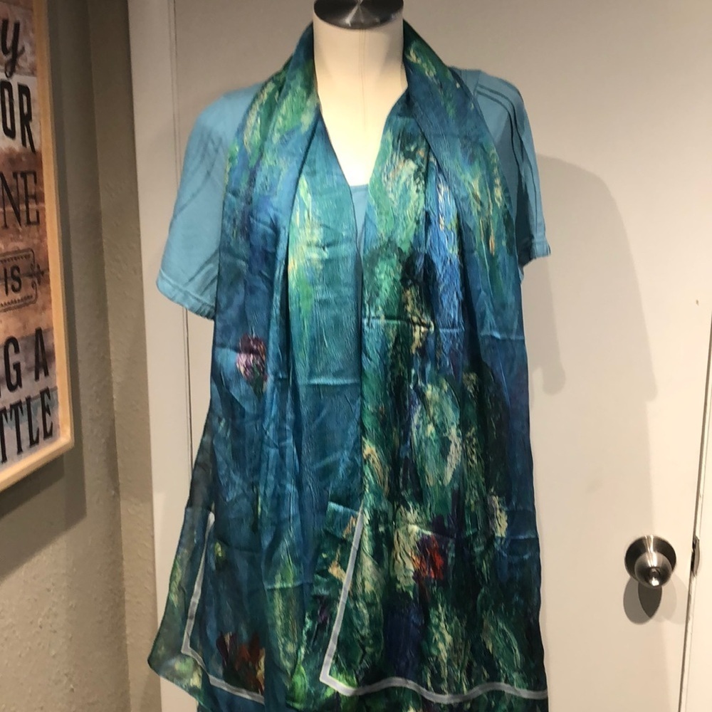 RainCaper Monet Water Lilies Scarf